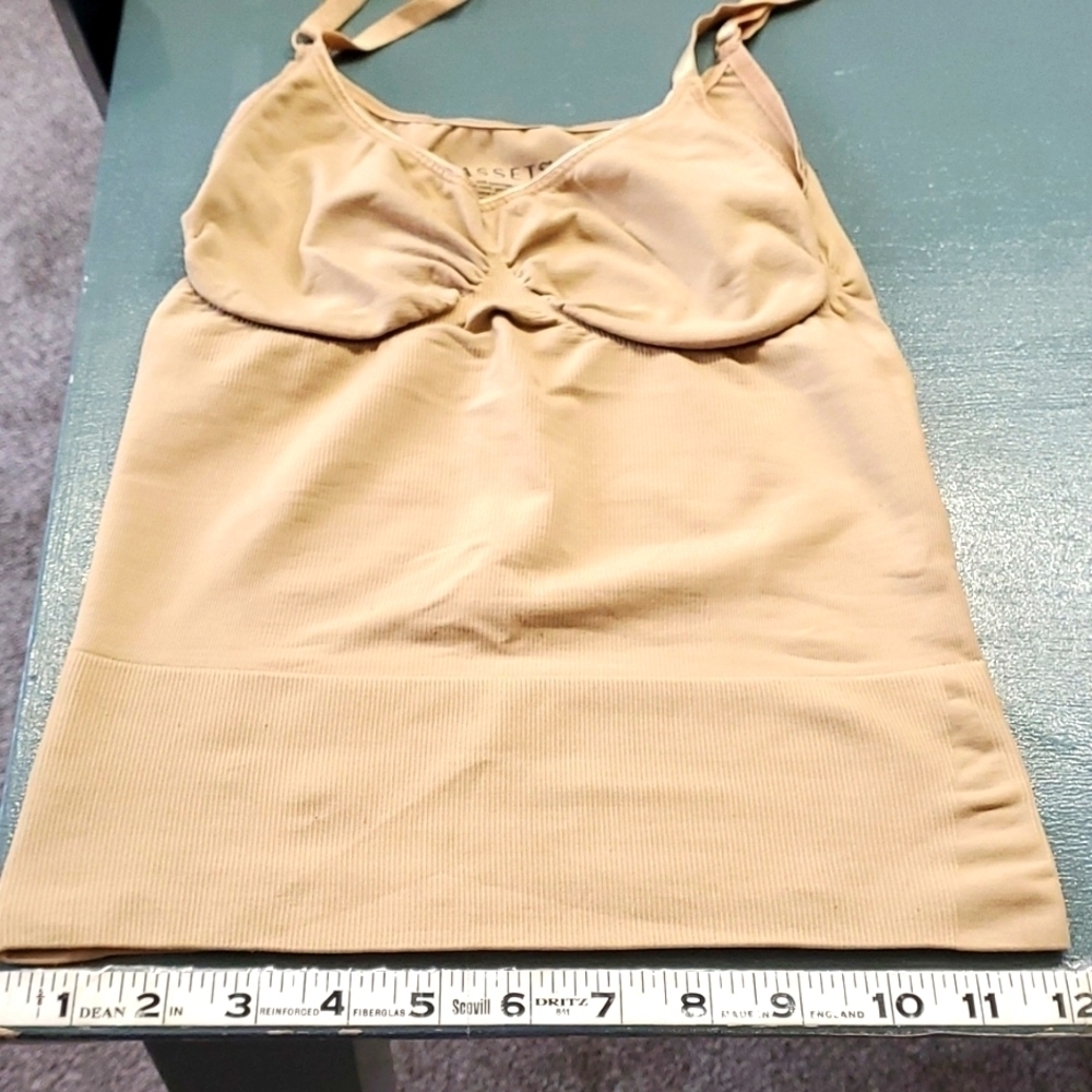 ASSETS, TOP SHAPWEAR. Size small. Tank top style. Nude color. Adjustable straps.
